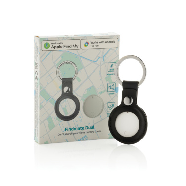 Logo trade liikelahja mainoslahja tuotekuva: Findmate Dual RCS -esinepaikannin, kierrätysmuovia, IPX5