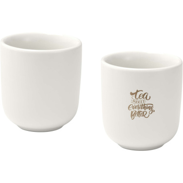 Logotrade mainostuotet kuva: Male 90 ml:n keraamiset espressokupit – 2 kpl:n sarja