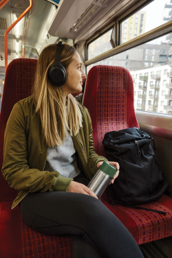 Logo trade mainoslahjat ja liikelahjat kuva: Musta+Blum-eristetty matkamuki ruostumatonta terästä