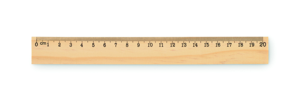 Logotrade liikelahja mainoslahja kuva: Puinen viivoitin 20cm
