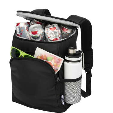 Logo trade liikelahja kuva: Chillpack GRS-kierrätetystä 18-tölkin cooler- reppu 16L