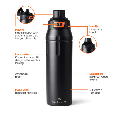Logo trade liikelahja mainoslahja tuotekuva: Nordic Drift Trail RCS -lukittava termospullo