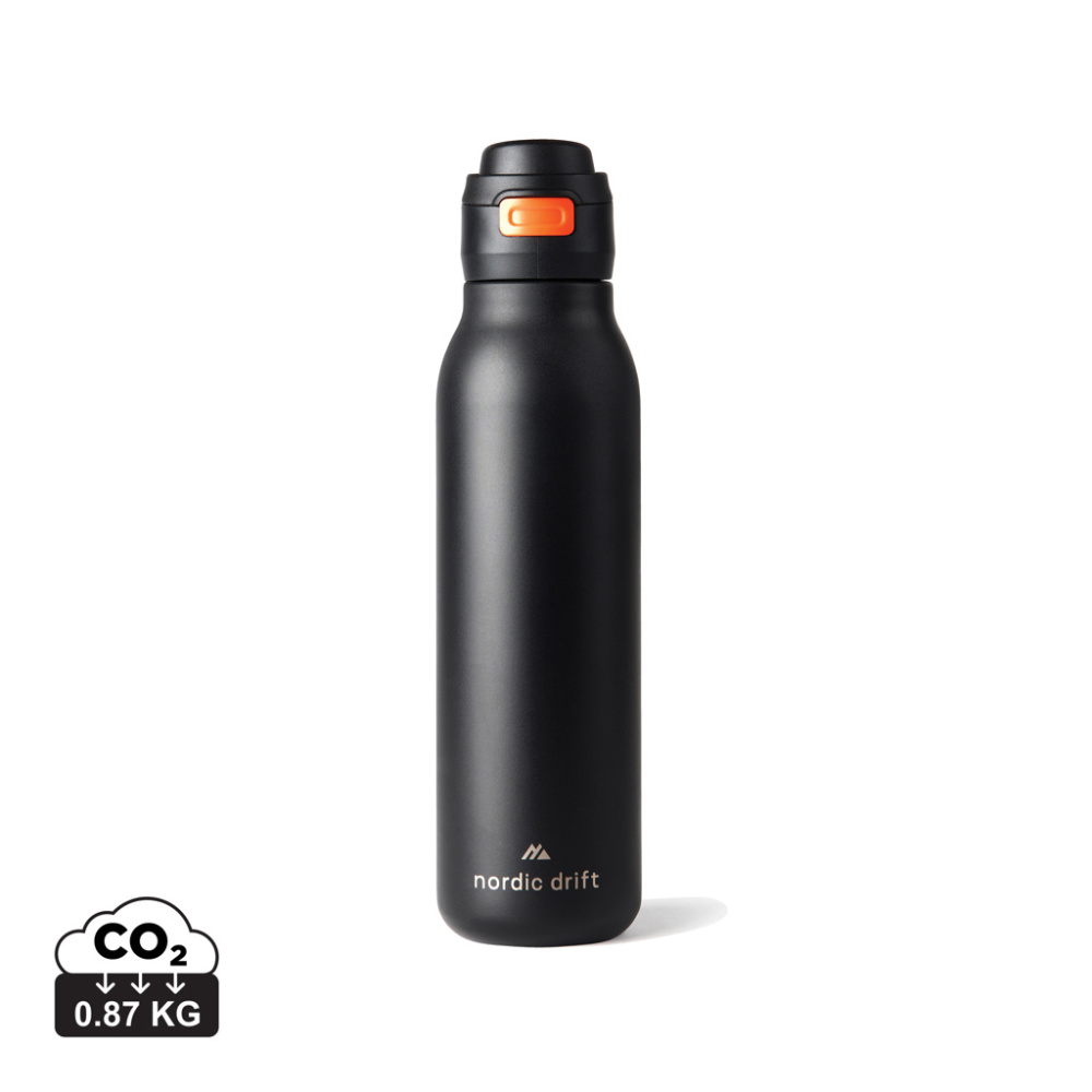 Logotrade mainoslahja tuotekuva: Nordic Drift Trail RCS -yksiseinämäinen juomapullo 750 ml