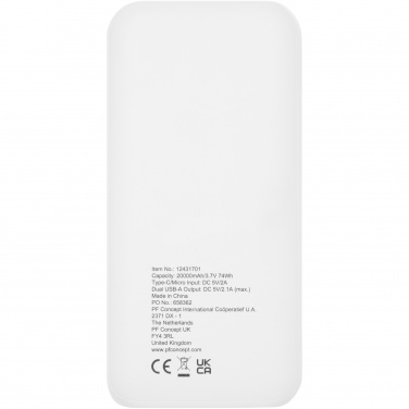 Logotrade firminės dovanos nuotrauka: Electro 20 000 mAh perdirbto plastiko maitinimo blokas 