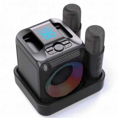 Logotrade firminės dovanos nuotrauka: Singvibe RCS perdirbto plastiko karaokės rinkinys su dvigubu mikrofonu