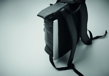 Logotrade dovana nuotrauka: Nešiojamojo kompiuterio PU Rolltop kuprinė