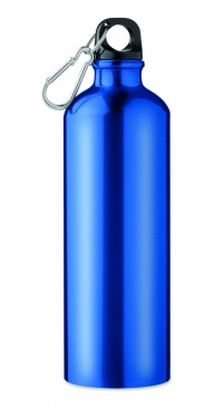 Logotrade reklaminiai produktai nuotrauka: Viengubo sienelės 750 ml aliuminio butelis su karabinu ir pritaikoma spauda