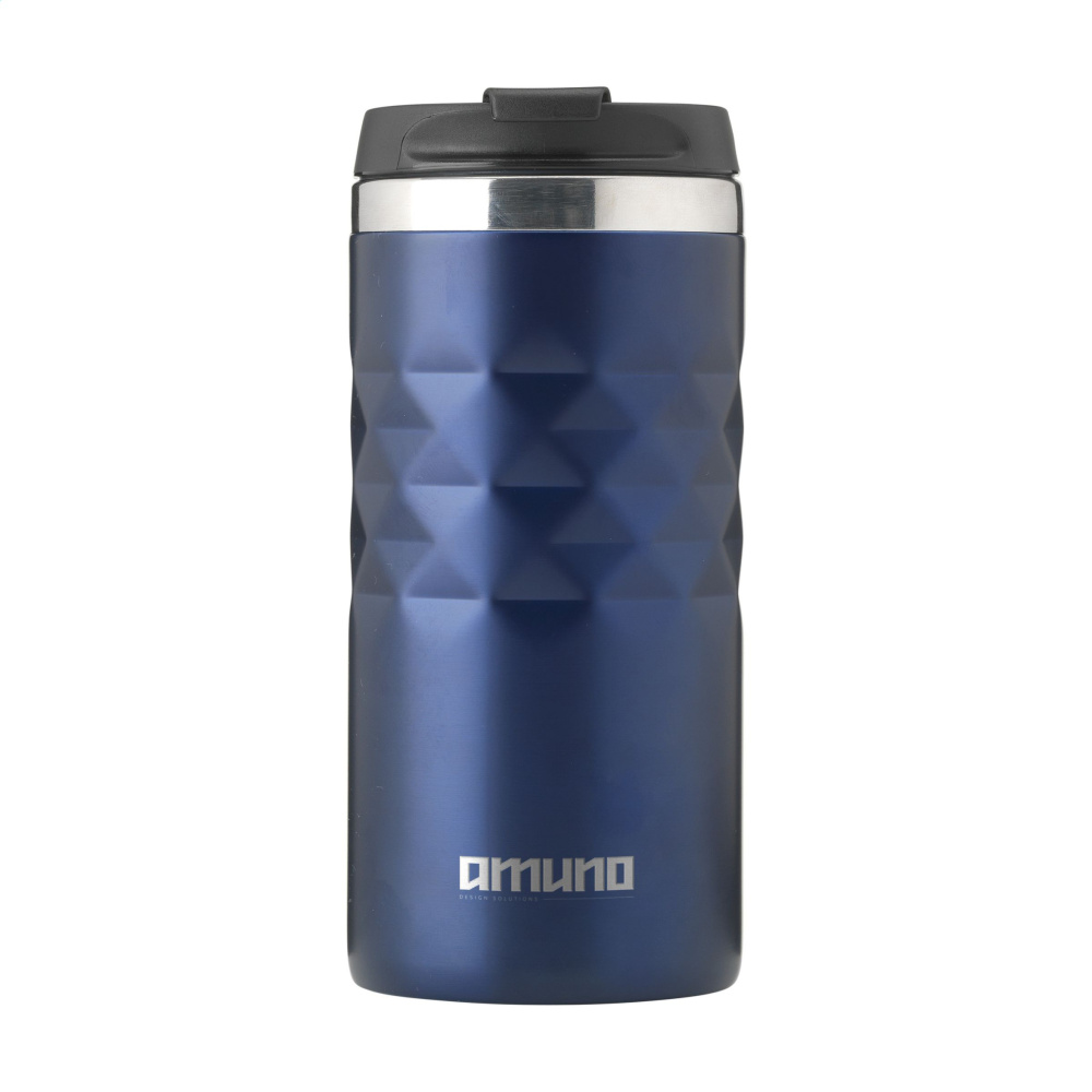 Logotrade reklaminės dovanos nuotrauka: Geometrinis puodelis RCS Recycled Steel 280 ml termopuodelis
