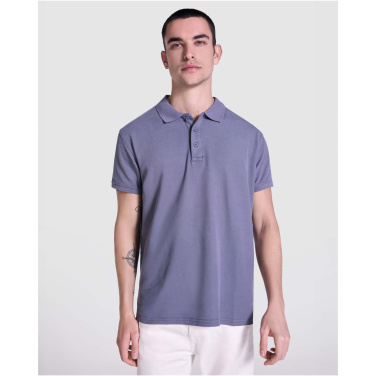 Logotrade dovana nuotrauka: Cobain trumpomis rankovėmis unisex polo marškinėliai