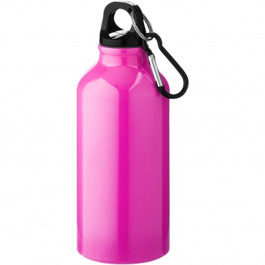 Logotrade logo dāvanas foto: Oregon 400 ml alumīnija ūdens pudele ar karabīni