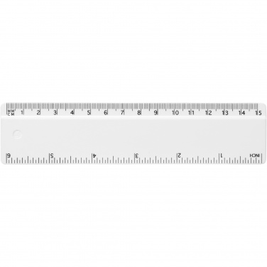 Logotrade logo dāvanas foto: Refari 15 cm pārstrādāta plastmasas lineāls
