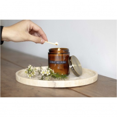 Logotrade Ideja dāvanas foto: Vidēja Wellmark ciedra koka aromātiskā svece