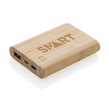 Logotrade biznesa dāvanas foto: Bambusa 5000 mAh jaudas banka