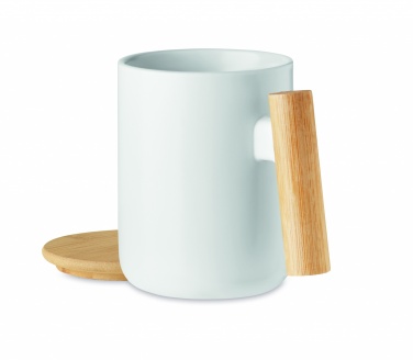 Logotrade korporatīvās dāvanas foto: Porcelāna krūze ar vāku 380 ml