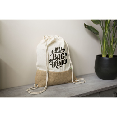 Logotrade Ideja dāvanas foto: Kombinētā organiskā mugursoma (160 g/m²)