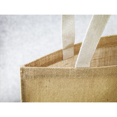 Logotrade Ideja dāvanas foto: Madrides džutas Shopper soma