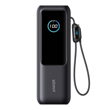 Logotrade dāvanas foto: Anker Power Bank 25.000 mAh 165W, iebūvēts izvelkams kabelis
