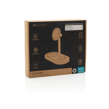 Logotrade biznesa dāvanas foto: Quantum RCS īpaši ātrs 25 W magnētiskais galda bezvadu lādētājs