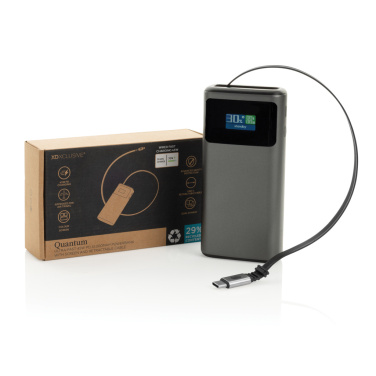 Logotrade logo dāvanas foto: Quantum RCS īpaši ātra PD45W 10.000mAh pārnēsājamā baterija ar ekrānu