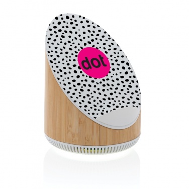 Лого трейд pекламные продукты фото: Акустическая система Ovate Bamboo мощностью 5 Вт с беспроводным зарядным устройством мощностью 15 Вт