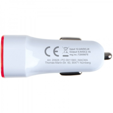Логотрейд pекламные продукты картинка: USB-адаптер для зарядки KFZ FRUIT