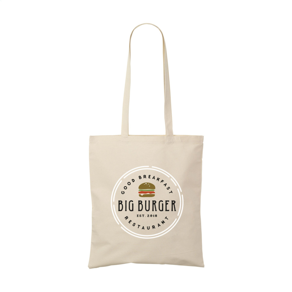 Логотрейд pекламные подарки картинка: ShoppyBag (180 г/м²) хлопковая сумка с длинными ручками