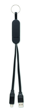 Лого трейд бизнес-подарки фото: 60W cable keyring recycled ABS