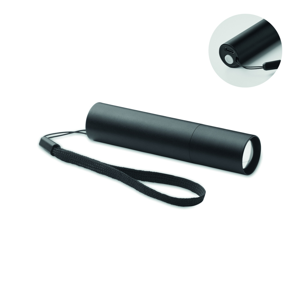 Логотрейд pекламные cувениры картинка: Aluminium rechargeable torch