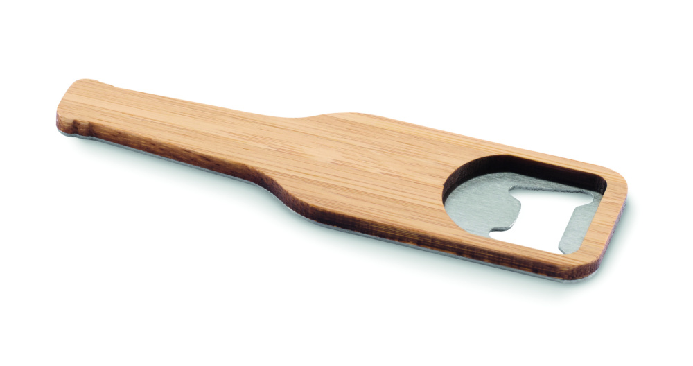 Лого трейд бизнес-подарки фото: Bamboo bottle opener