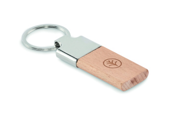 Логотрейд pекламные cувениры картинка: Key ring with rubber wood