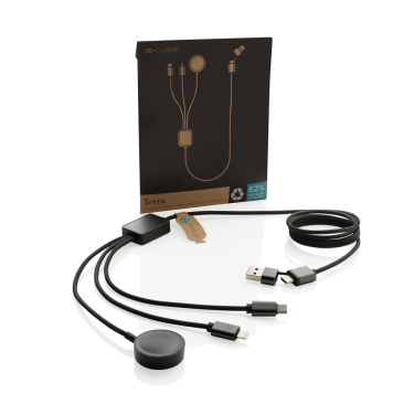 Лого трейд pекламные cувениры фото: Кабель для зарядки Terra RCS rPET 6-в-1 с зарядным устройством для часов