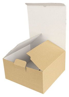 Логотрейд pекламные продукты картинка: Картонная коробка - 21,5 x 21,5 x 10,5 см