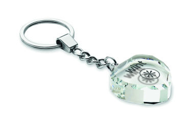 Логотрейд бизнес-подарки картинка: Glass heart award key ring
