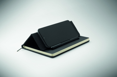 Лого трейд pекламные cувениры фото: A5 notebook with phone holder