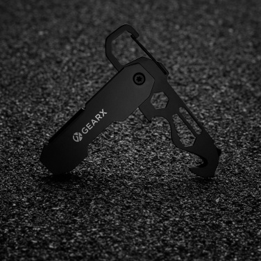 Лого трейд pекламные cувениры фото: Складной EDC-инструмент Gear X с карабином и резаком для посылок