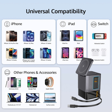 Лого трейд pекламные продукты фото: Зарядное устройство Urban Vitamin Sacramento 105 Вт GAN + втягивающиеся кабели