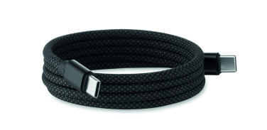Логотрейд pекламные cувениры картинка: Braided magnetic cable in RPET