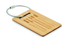 Bamboo luggage tag