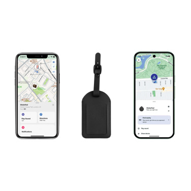 Лого трейд pекламные cувениры фото: Багажная бирка Globefind Dual RCS с функцией определения местоположения по всему миру.