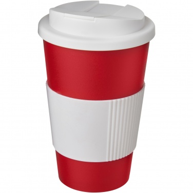 Logotrade profilreklam bild: Americano® 350 ml mugg med grepp och spillsäkert lock