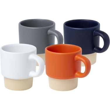 Logotrade kampanjprodukter bild: Olympia stapelbar espressokopp med botten av lera, 130 ml