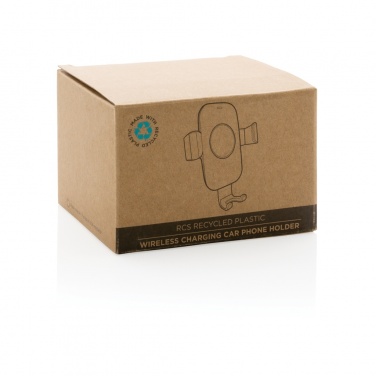 Logotrade kampanjprodukter bild: Mobilhållare bil 10W trådlös laddning RCS återvunnen plast