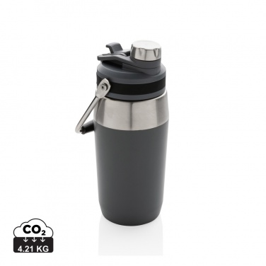 Logotrade kampanjprodukter bild: Vakuumflaska i S/S, lock med dubbelfunktion, 500ml