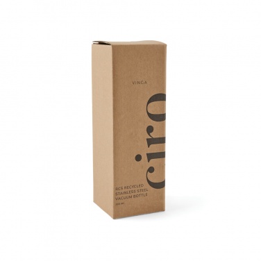 Logotrade profilprodukter bild: VINGA Ciro RCS återvunnet stål vakuumflaska 300 ML