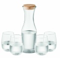 Dryckesset i återvunnet glas, Transparent
