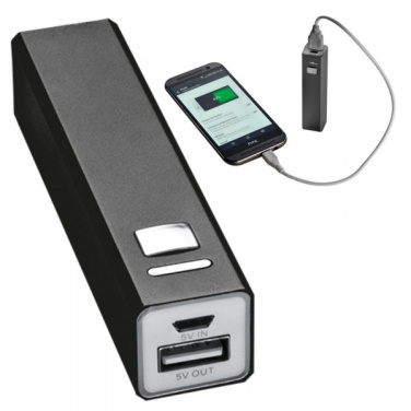 Logotrade presentreklam bild: Powerbank i metall PORT HOPE 2200mAh