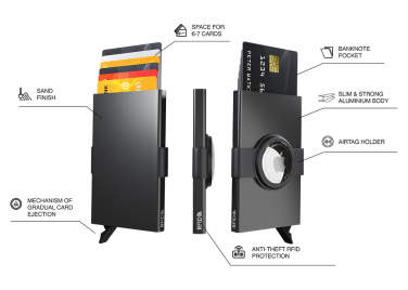Logotrade presentreklam bild: RFID kreditkortsfodral med hållare för AirTag 2163108