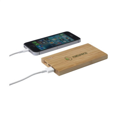 Logotrade profilreklam bild: Bamboo 4000 Powerbank extern laddare