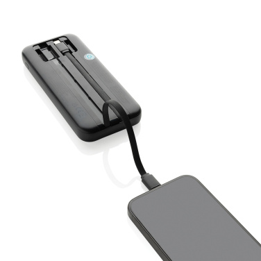 Logotrade reklamprodukter bild: Turbopack RCS plast powerbank 10.000 integrerade kablar