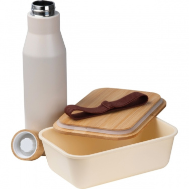 Logotrade presentreklam bild: Set Lunchbox med rostfri flaska Toronto